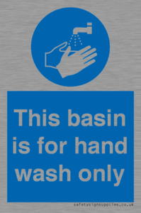 Basin for hand wash only